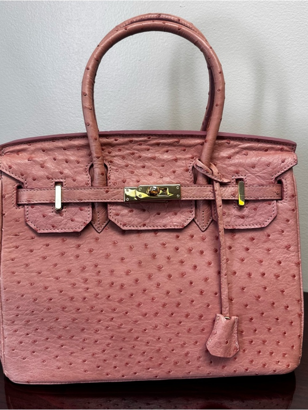 Genuine Ostrich Leather – Made in Italy – Boutique Luxury Top Handle Bag